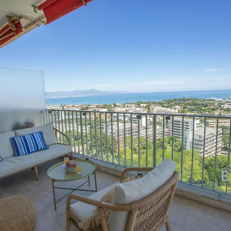 Smart Flat In Sea View Ac Parking And Pool Apartment Antibes